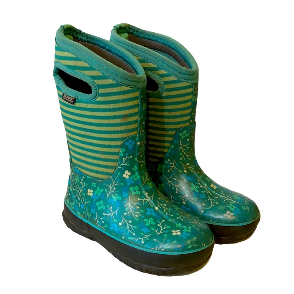 Bogs Kids 12 Green Winter Snow Rain Boots
